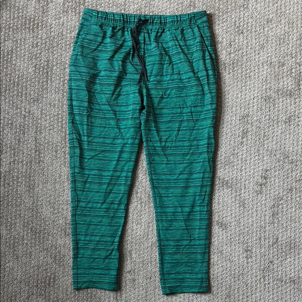Women's Green and Blue Striped Pants
